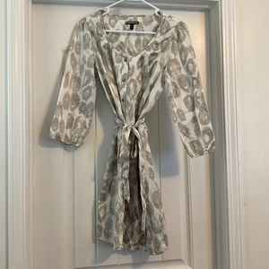 White and gray Express dress